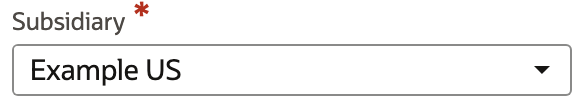 This form requires the Example US subsidiary.