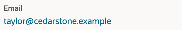 The saved Contact retains its email address.