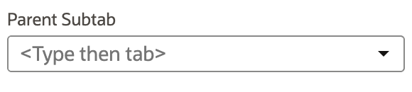 Parent Subtab is empty on the Session field Display subtab.