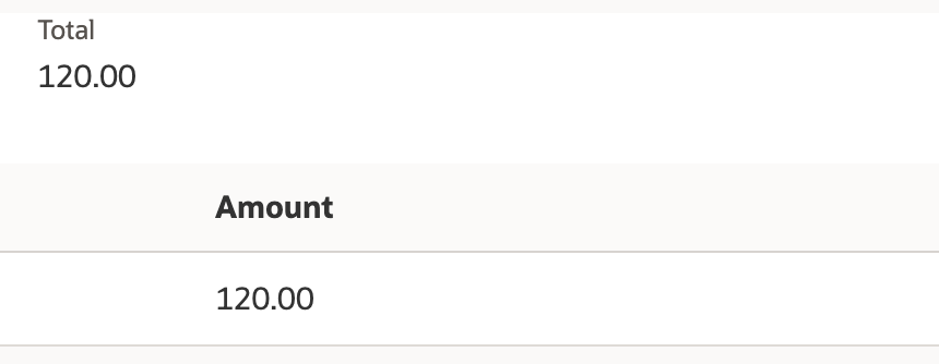 The second receipt line shows a landed-cost total and amount of 120.00.