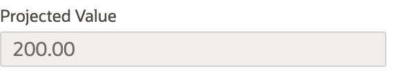 Initial Projected Value 200.00.