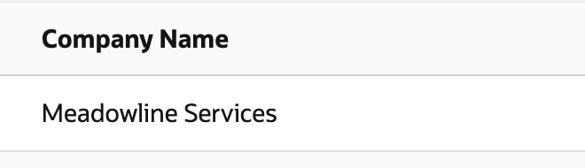 The pending accounting approvals search contains Meadowline Services under Company Name.