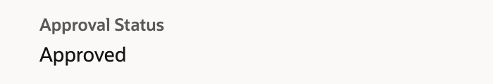 The same saved custom Leave Approval record shows Approval Status Approved.