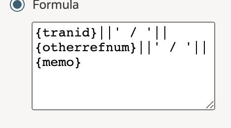 Reopening the saved action retains the same expression in Formula for Reference Label.