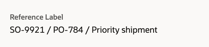 After the existing order is submitted and reloaded, Reference Label retains the combined text.