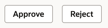 Approve and Reject buttons on the saved pending inventory adjustment.