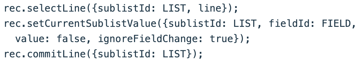 Select the other line, update its current value, then commit that line.