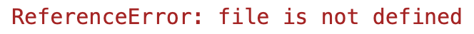 Actual browser execution fails at the reduced file.create call.