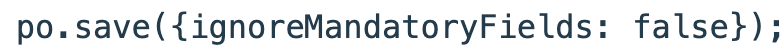 Save the loaded record, then use the returned ID for readback.