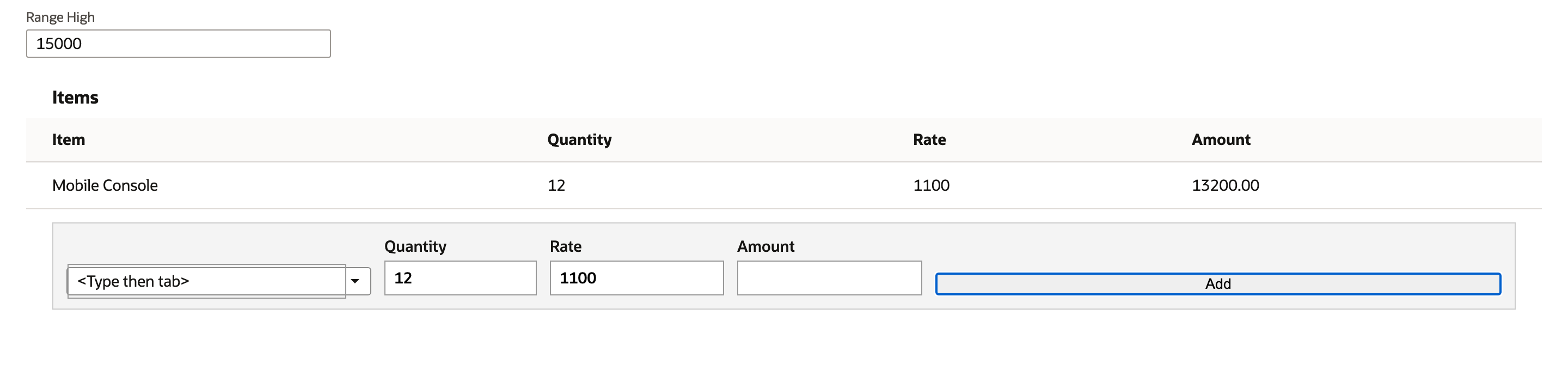 Mobile Console appears on the opportunity with quantity 12, rate 1100, and amount 13200.00.