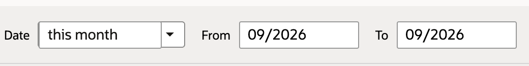 Report footer showing this month, From 09/2026 and To 09/2026.