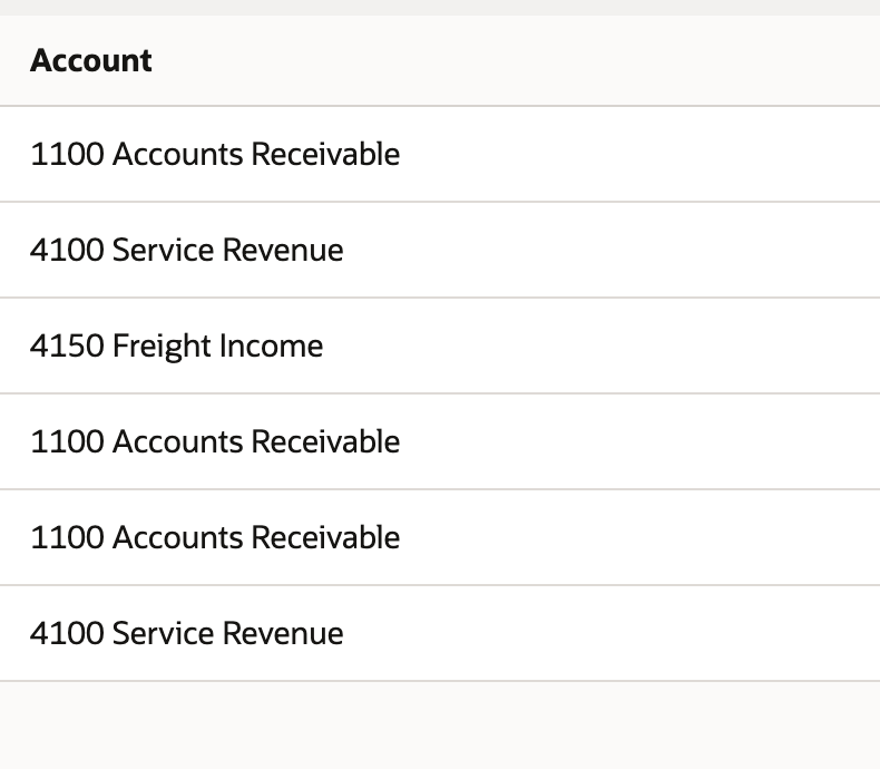 Six selected journal lines preserve the original debit and credit amounts and include non-A/R accounts.