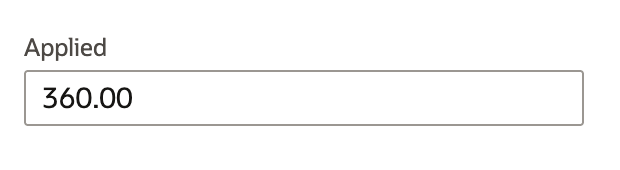 CM-751 has a document Applied balance of 360.00.