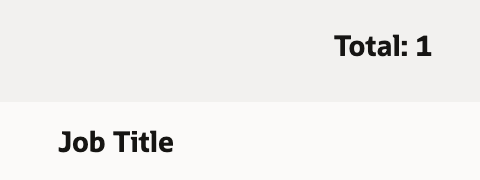 Total: 1 confirms the result count in the same Employee Review run.