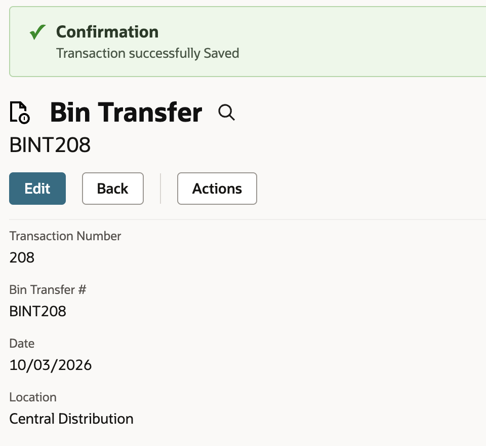 Saved Bin Transfer BINT208 with eight Each of LT-450 seal kit