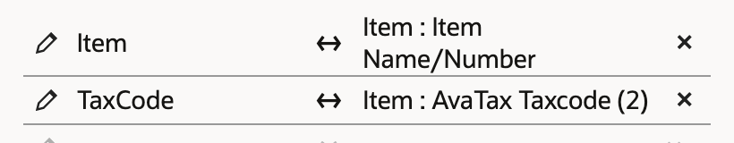 Field Mapping pairs Item with Item Name/Number and TaxCode with AvaTax Taxcode (2).