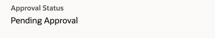 The custom review shows Approval Status Pending Approval.