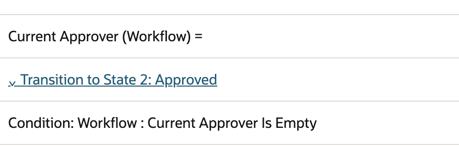 The final log assigns an empty Current Approver and evaluates the Is Empty condition.
