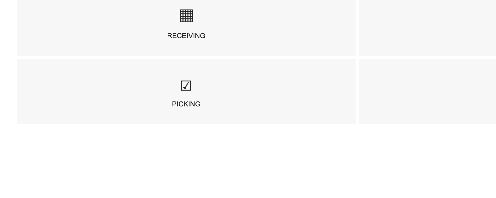 Choose Receiving from the WMS main menu.